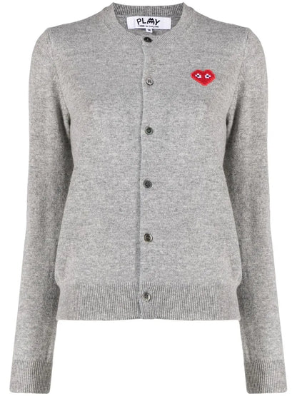 Logo-Print Wool Cardigan