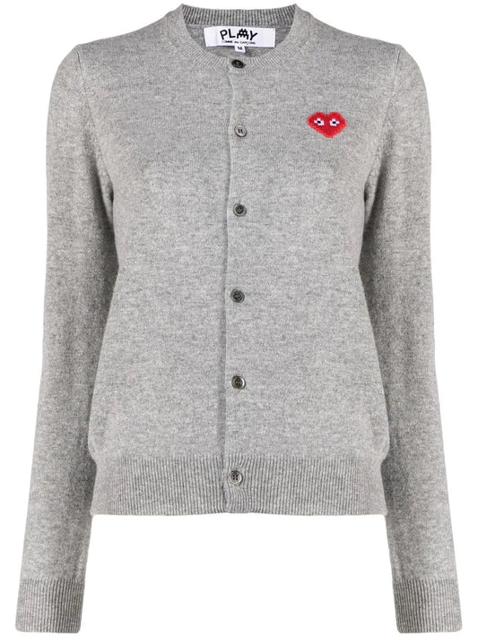 Logo-Print Wool Cardigan
