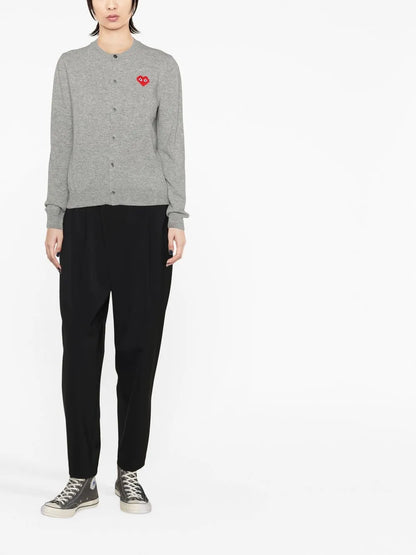 Logo-Print Wool Cardigan