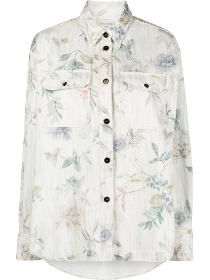 Floral-Print Cotton Shirt