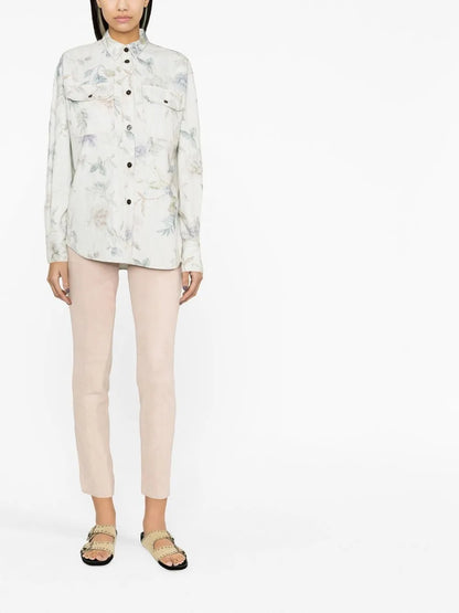 Floral-Print Cotton Shirt