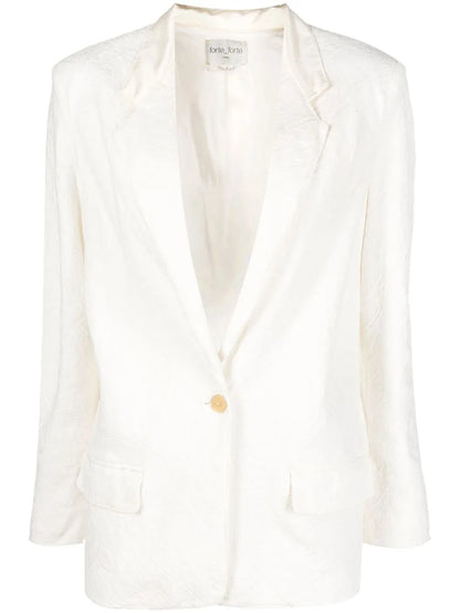 Single-Breasted Linen Blazer