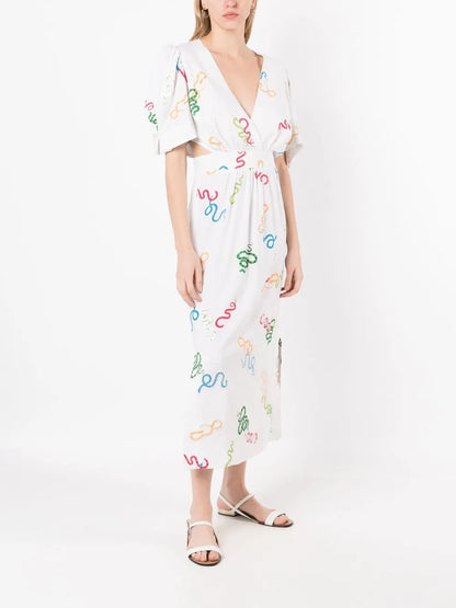 Lina Snake-Motif Dress