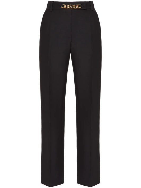 Crepe Couture Vlogo Chain Trousers