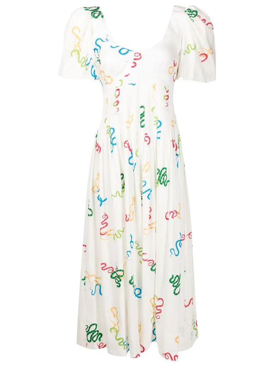 Gilda Motif-Print Dress