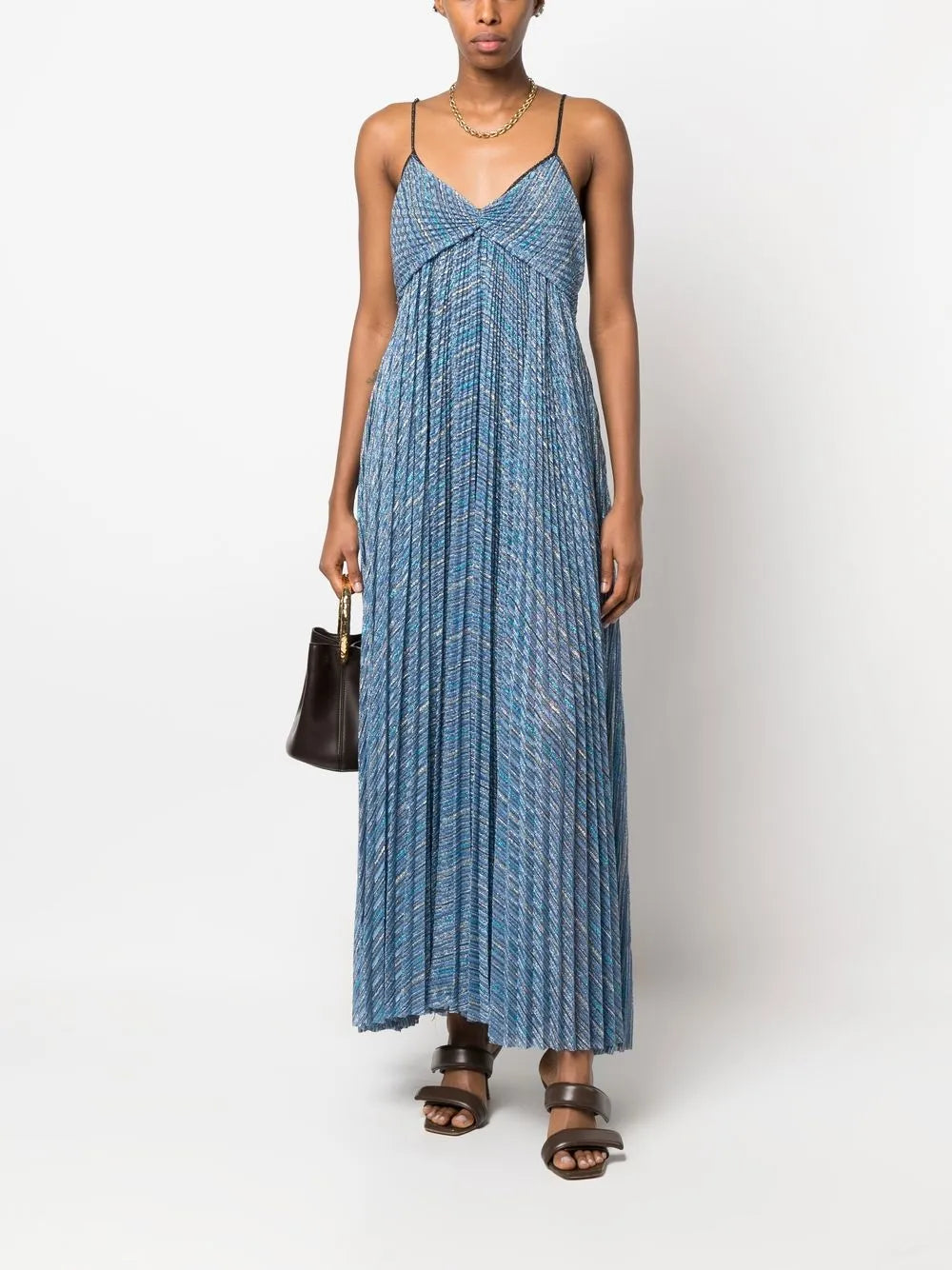 Pleated Empire-Line Dress