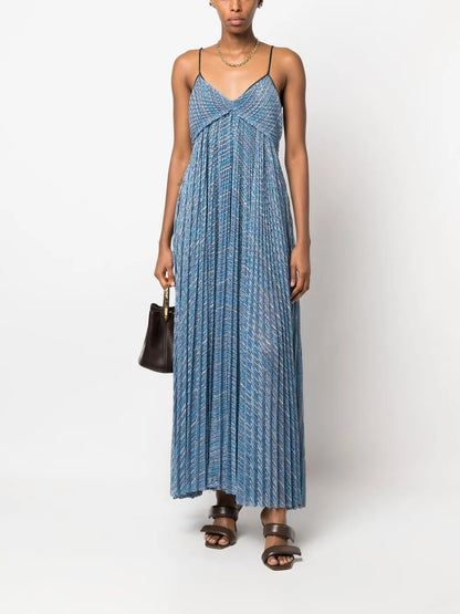 Pleated Empire-Line Dress