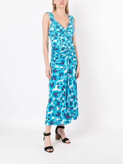 Kika Floral-Print Twisted Skirt