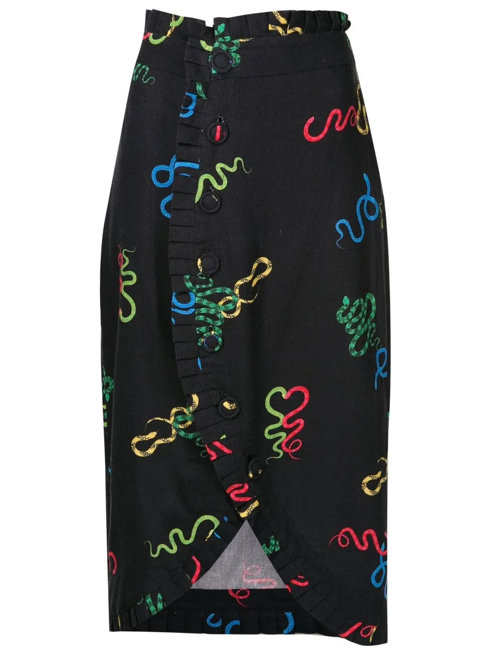 Tarsila Ruffle-Trimmed Midi Skirt