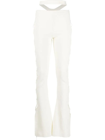 Cut-Out Detail Bootcut Trousers