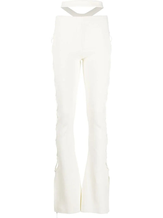 Cut-Out Detail Bootcut Trousers
