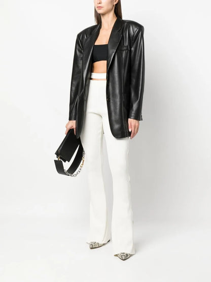 Cut-Out Detail Bootcut Trousers