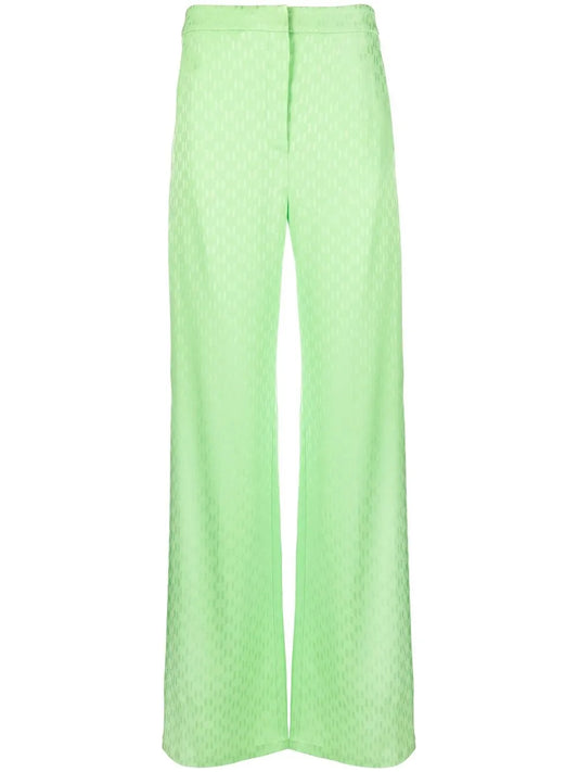 Monogram-Jacquard Wide-Leg Trousers