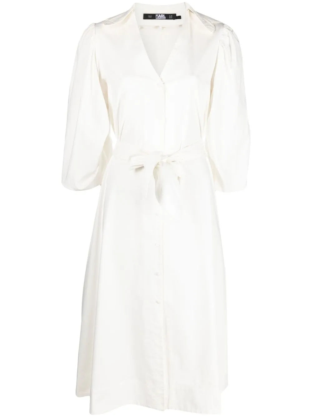 Tie-Waist V-Neck Shirtdress