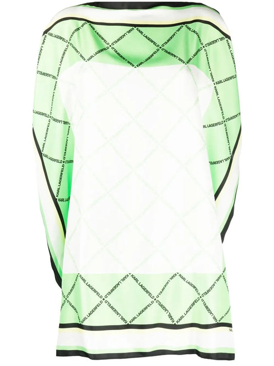 Silk Scarf Longline Top