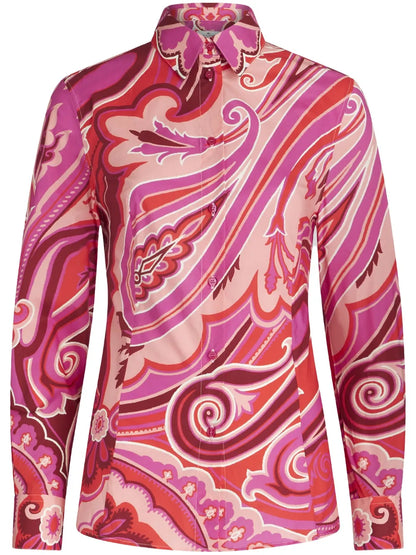 Paisley-Print Long-Sleeve Shirt
