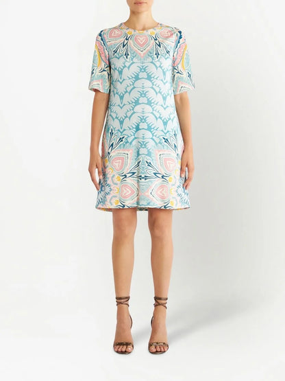 Paisley-Print Minidress