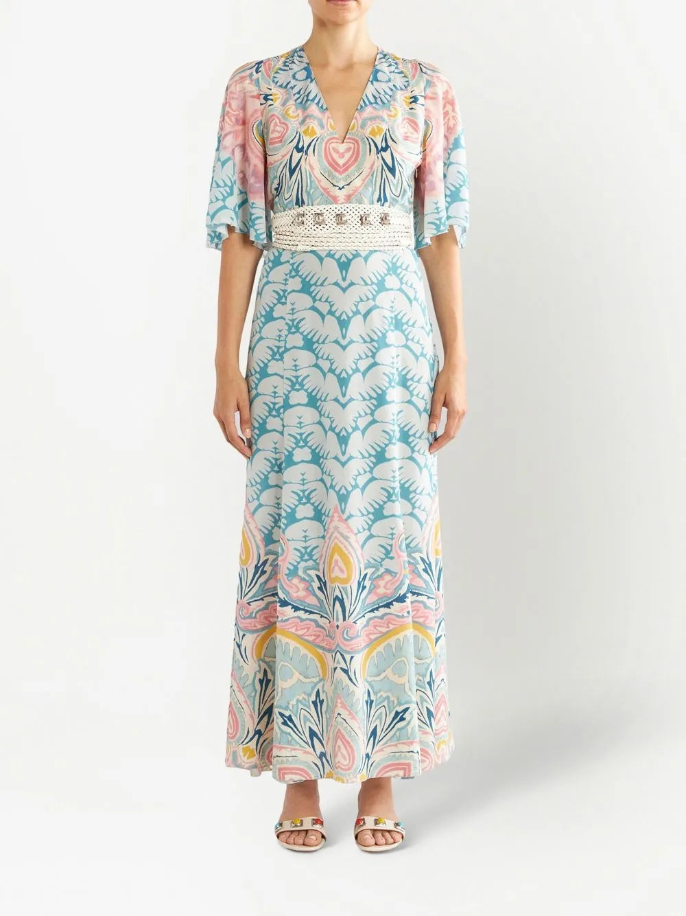 Paisley-Pattern Maxi Dress