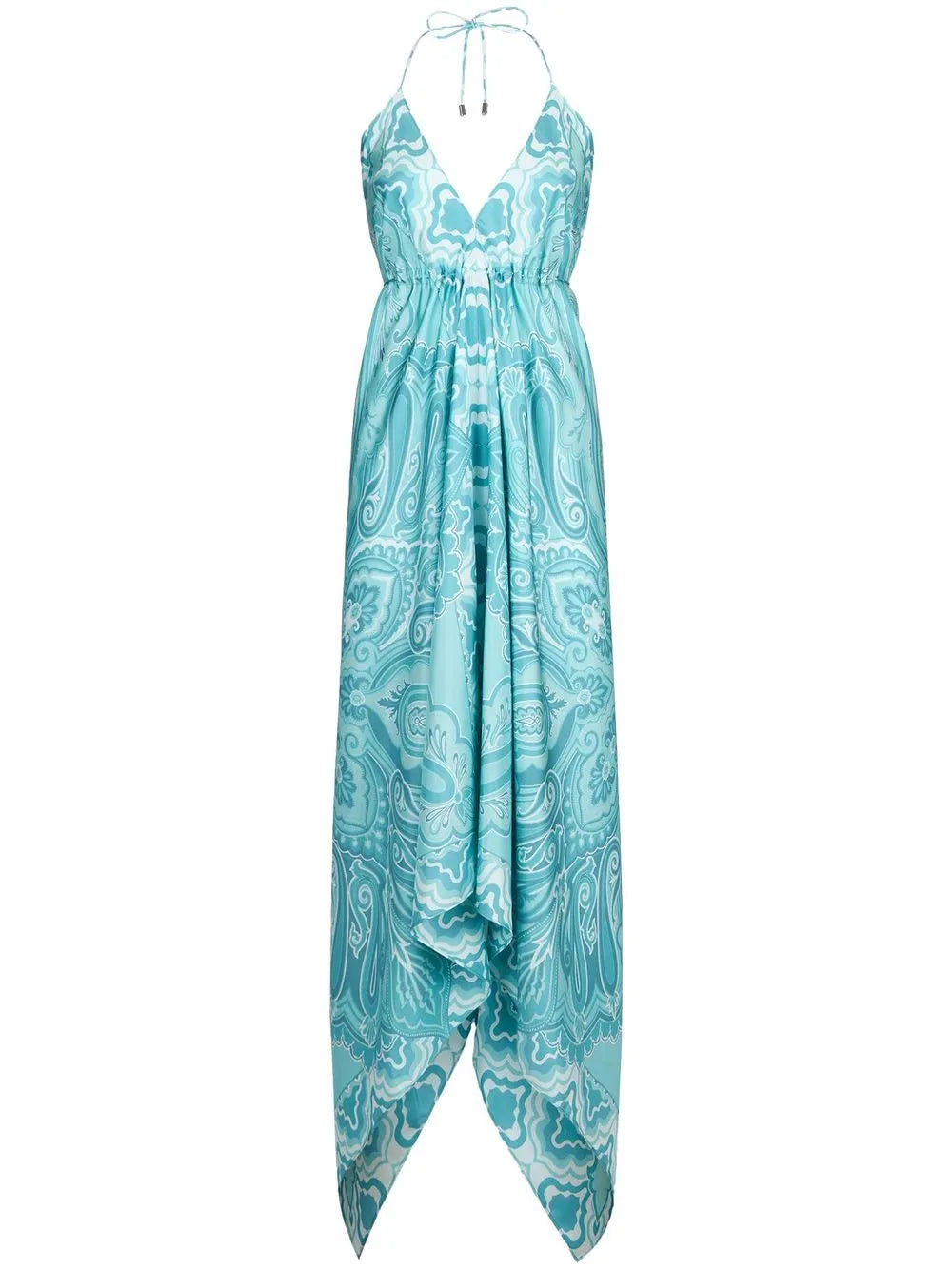Paisley-Print Draped Maxi-Dress