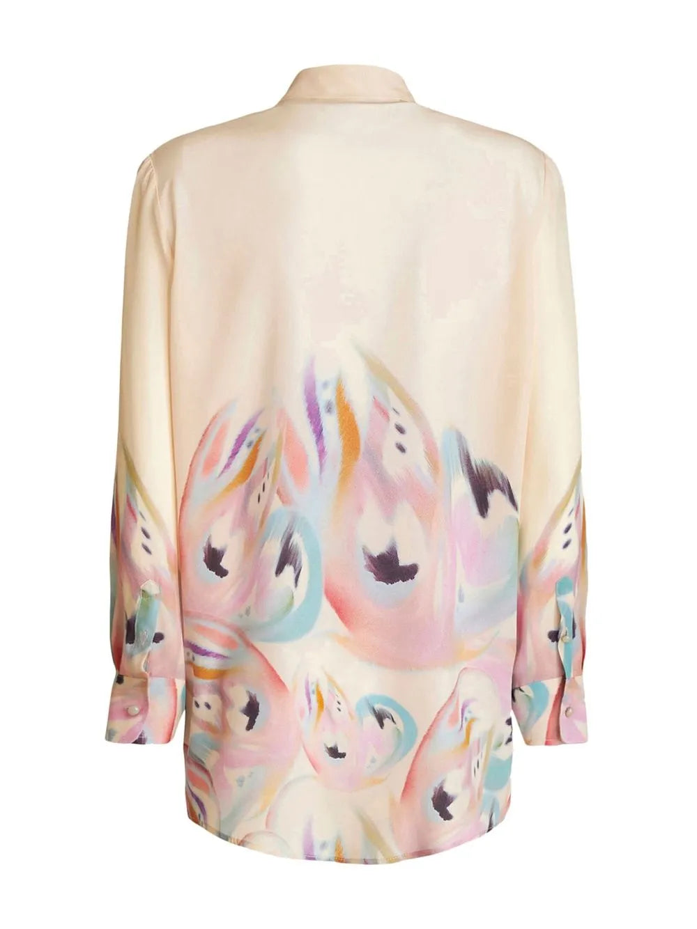 Painterly-Print Silk Shirt