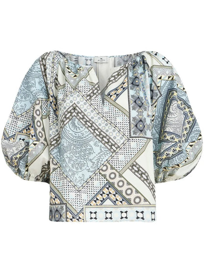 Pouch-Print Cotton Top