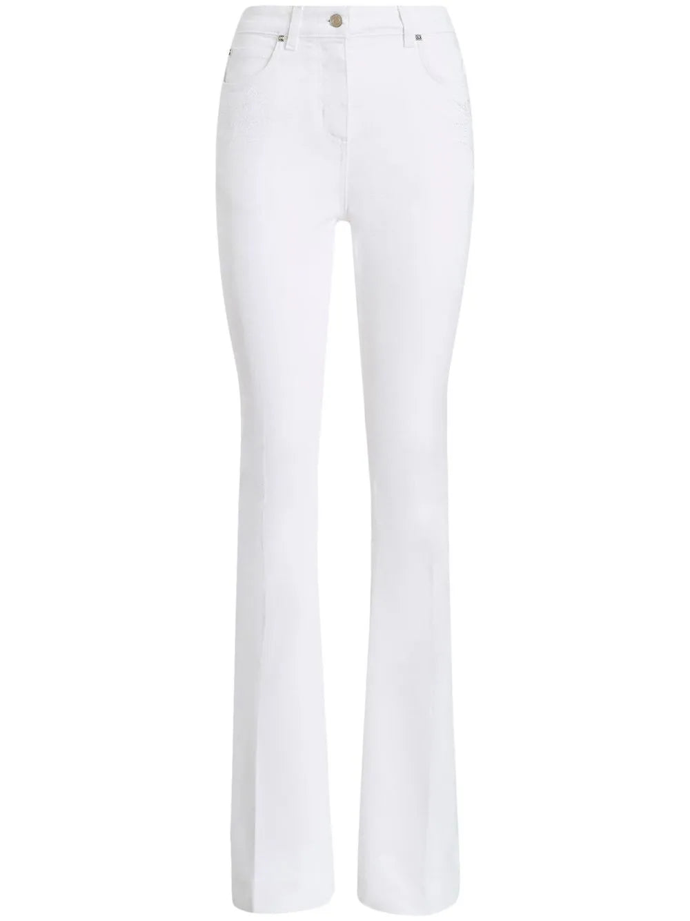 Embroidered Straight-Leg Jeans