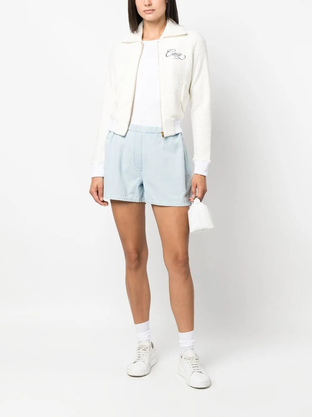 Embroidered-Logo Zip-Fastening Jacket