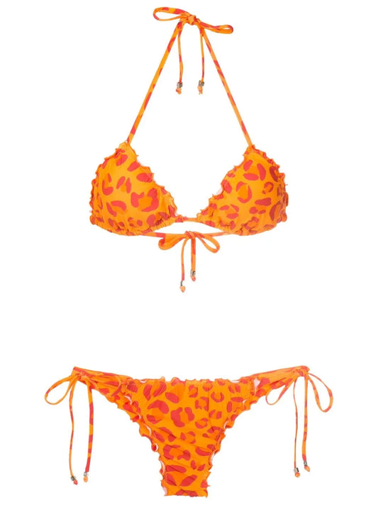 Leopard-Print Triangle Bikini