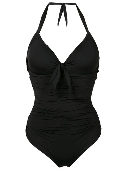 Self-Tie Halterneck Swimsuit