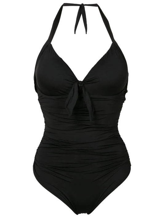 Self-Tie Halterneck Swimsuit