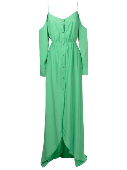 Cold-Shoulder Floor Length Dress