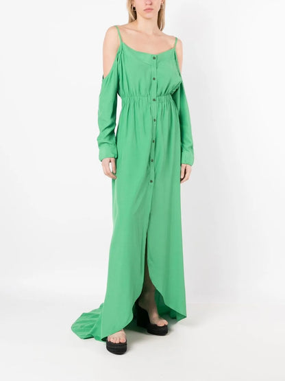 Cold-Shoulder Floor Length Dress