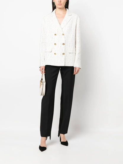 Sequin Double-Breasted Blazer