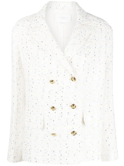 Sequin Double-Breasted Blazer