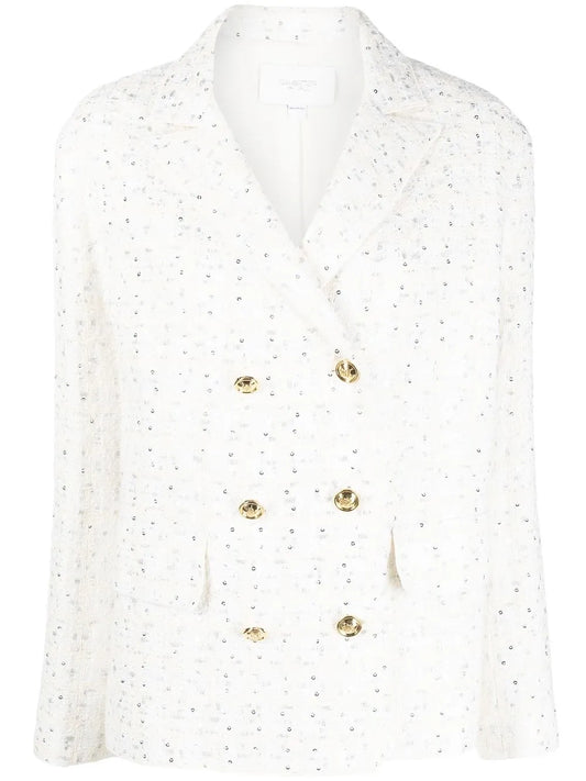 Sequin Double-Breasted Blazer