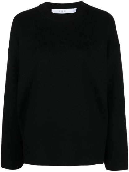 Intarsia Knit-Logo Jumper