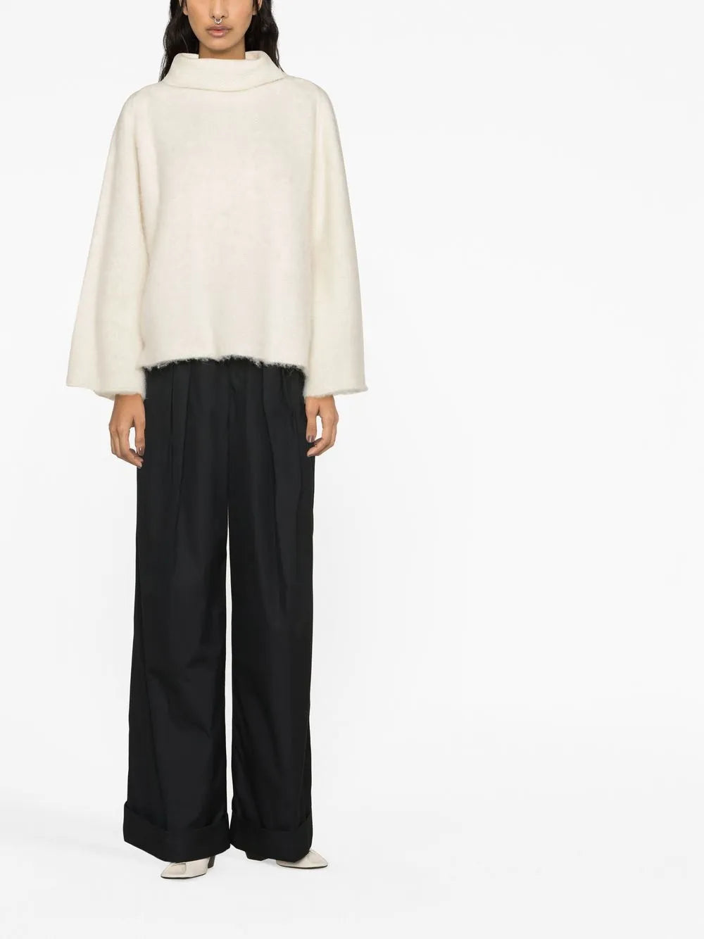 Alpaca-Blend Turtleneck Sweater