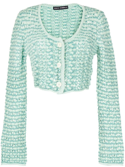 Chunky-Knit Button-Down Cardigan