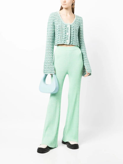 Chunky-Knit Button-Down Cardigan