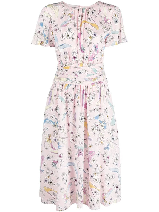 Graphic-Print Dress