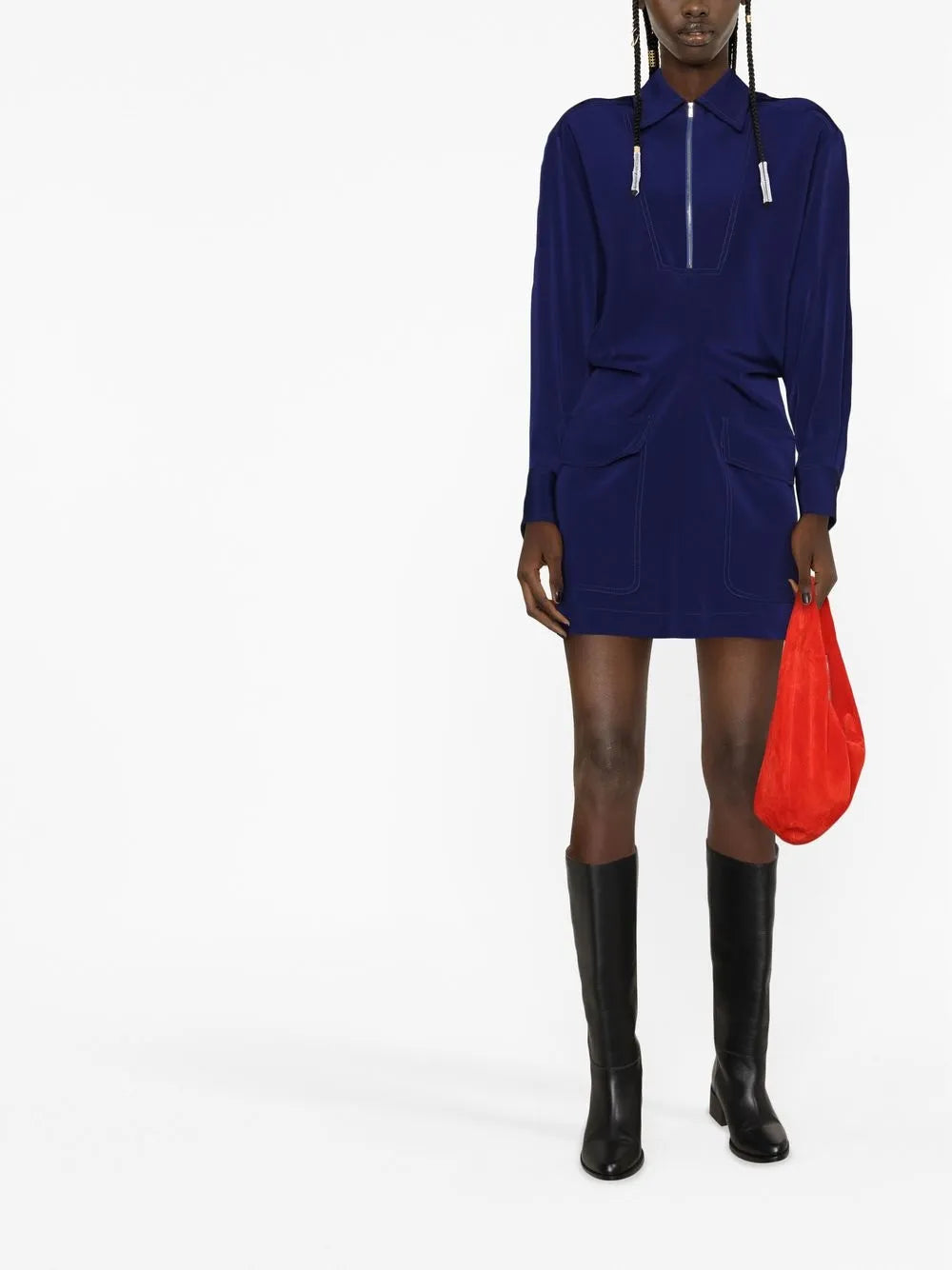 Flap-Pocket Minidress