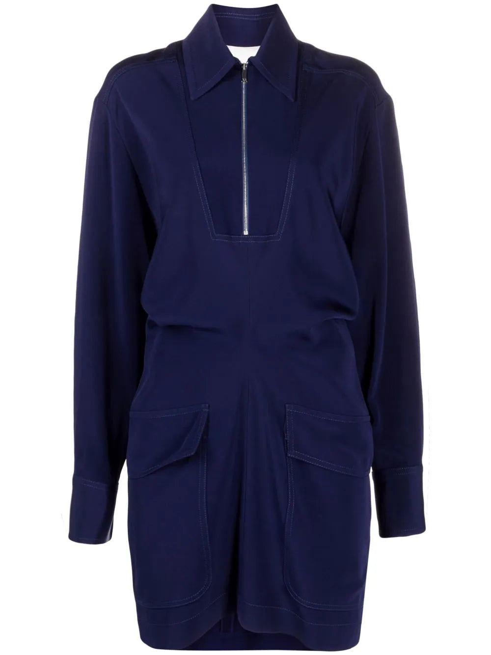 Flap-Pocket Minidress