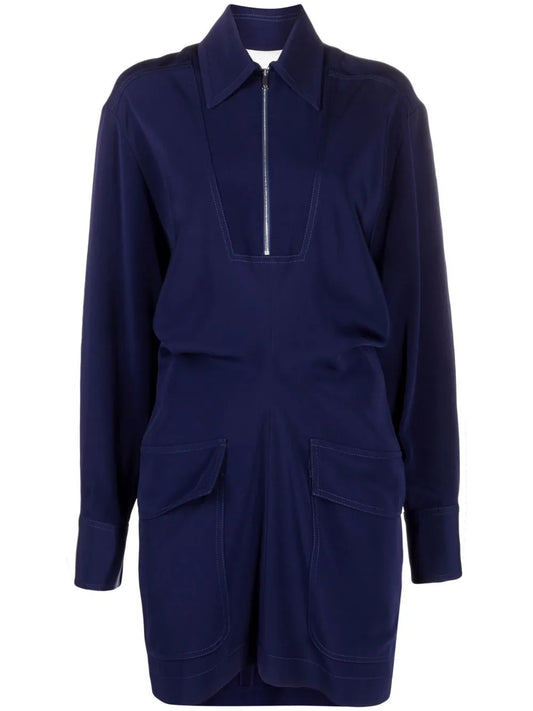 Flap-Pocket Minidress