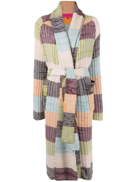 Oasis Striped Cashmere Cardigan