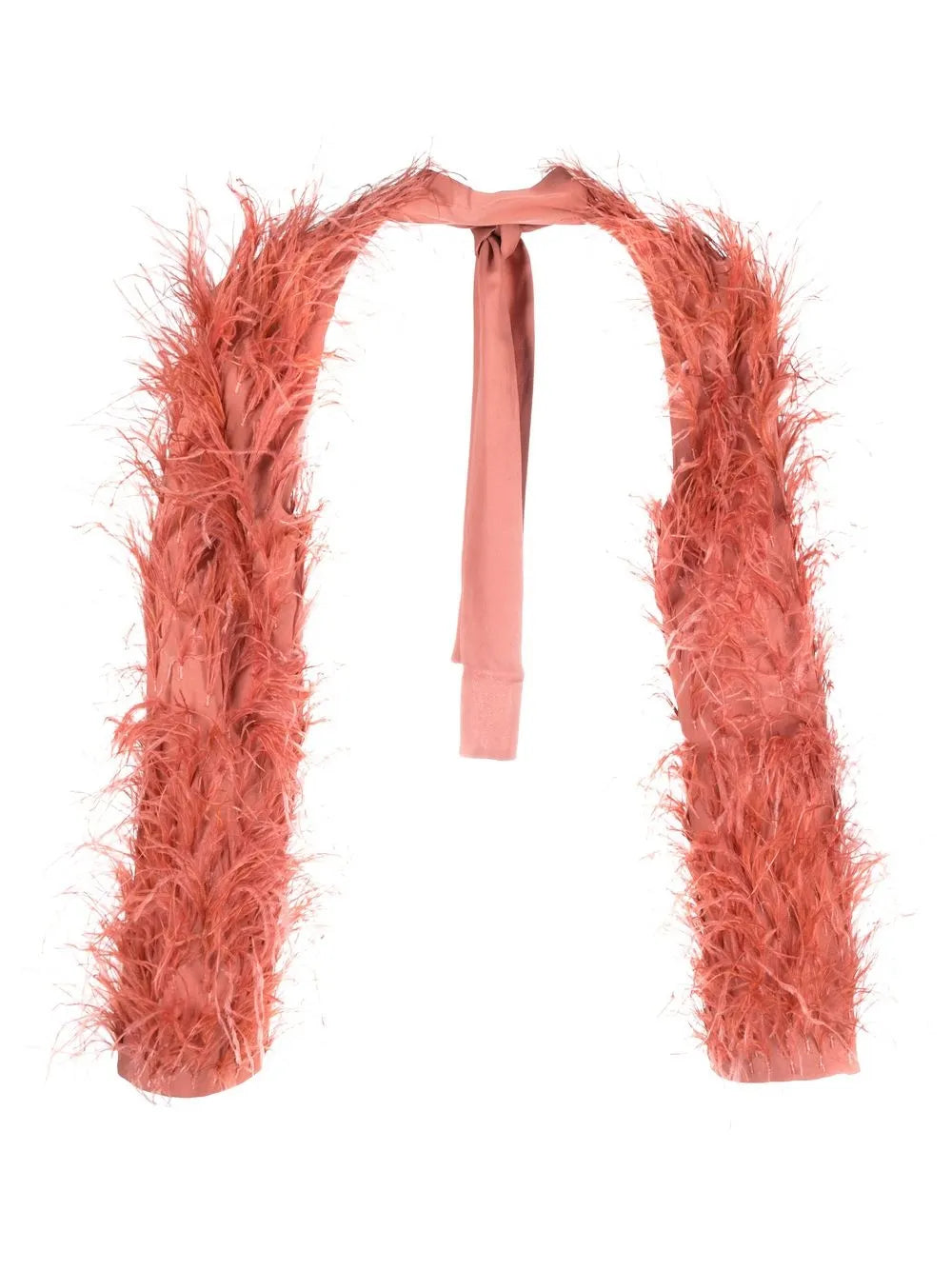 Feather-Embellished Bolero