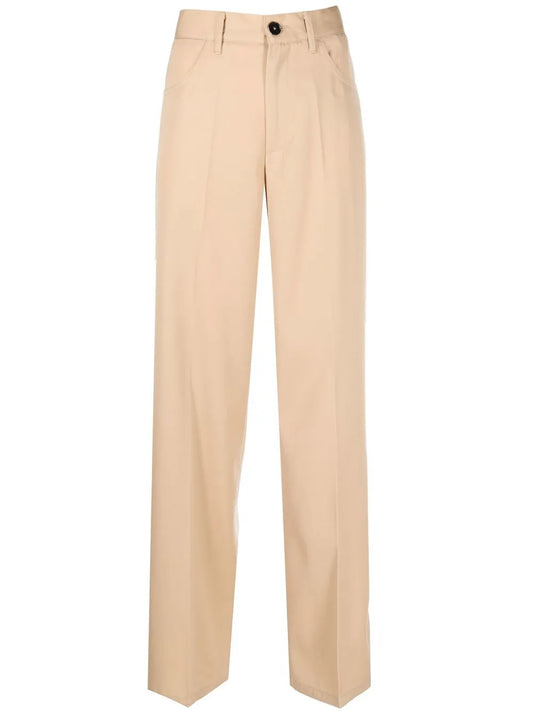 Straight-Leg Wool Trousers