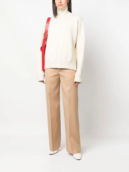 Straight-Leg Wool Trousers