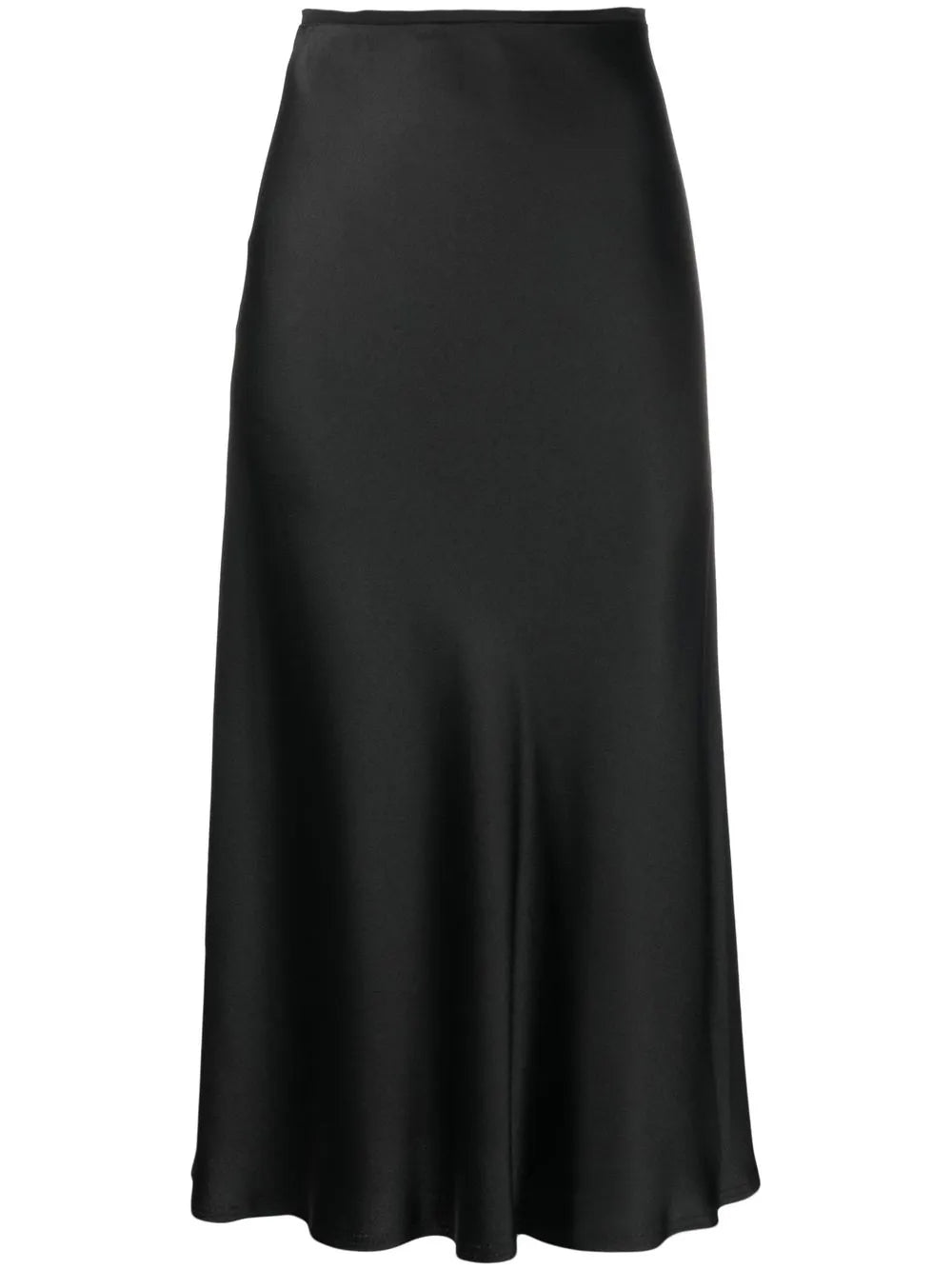 Bias-Cut Satin Midi Skirt