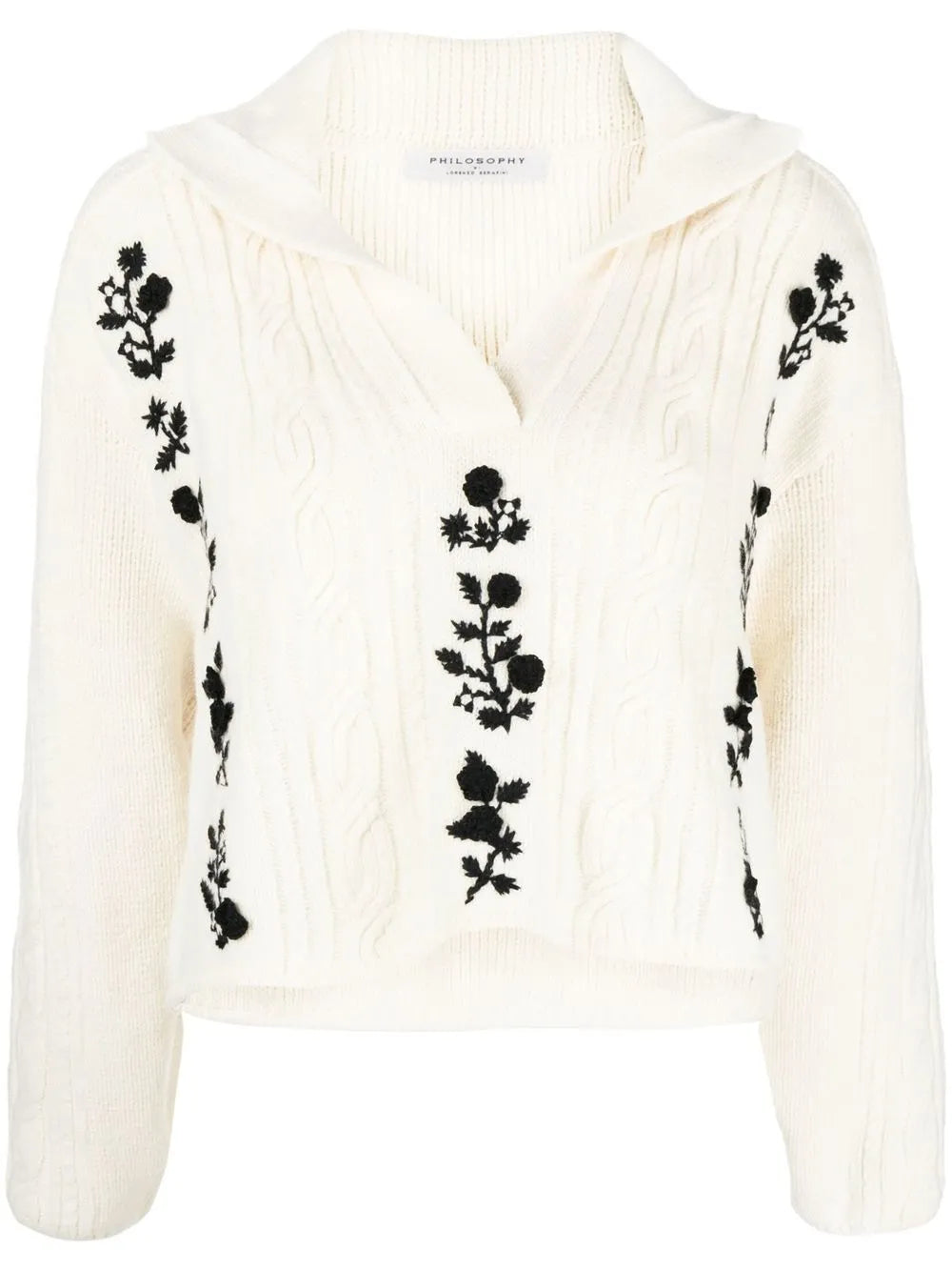 Cable-Knit Wool Sweater