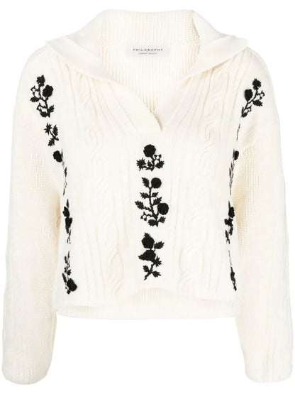 Cable-Knit Wool Sweater